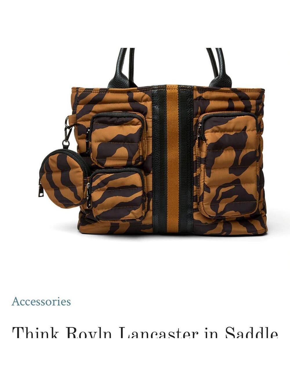 Think Royln saddle zebra tote